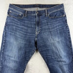 Lucky Brand 121 Jeans Mens 38x30 Blue Slim Straight Dark Wash Stretch Denim